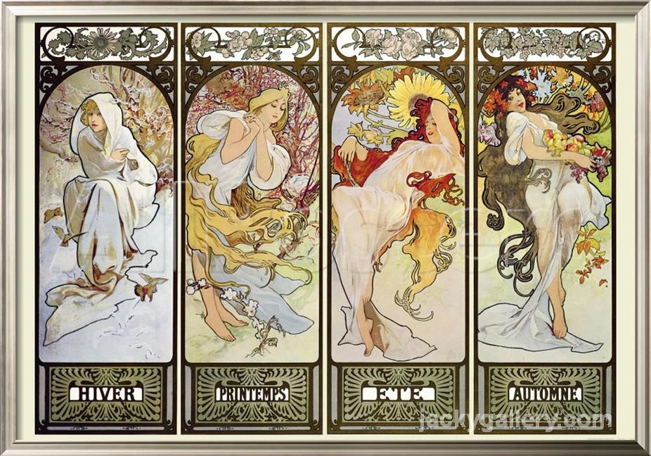 Les Saisons, Alphonse Mucha painting